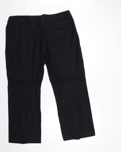 Womens UK Size 38 in Preworn Regular Fit  Black Trousers