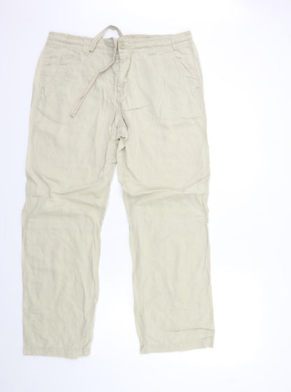 Mens UK Size L CHRISTOPHER CRANE Regular Fit  Beige Trousers