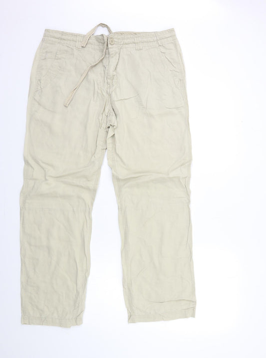 Mens UK Size L CHRISTOPHER CRANE Regular Fit  Beige Trousers