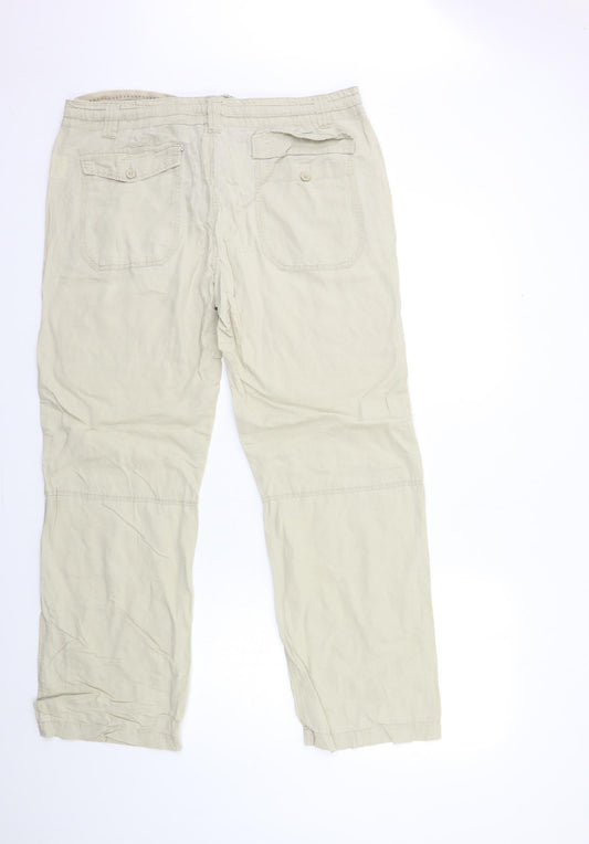 Mens UK Size L CHRISTOPHER CRANE Regular Fit  Beige Trousers