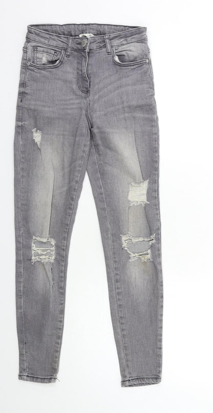 Candy Couture Girls Grey  Denim Skinny Jeans Size 12 Years