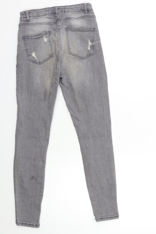 Candy Couture Girls Grey  Denim Skinny Jeans Size 12 Years