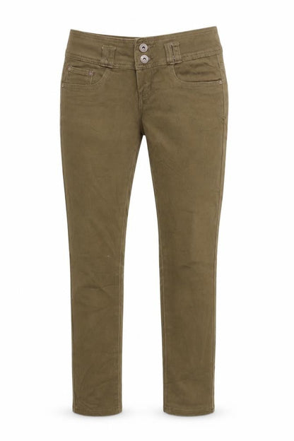 Womens UK Size 6 Toxik3 Regular Fit Skinny Brown Jeans