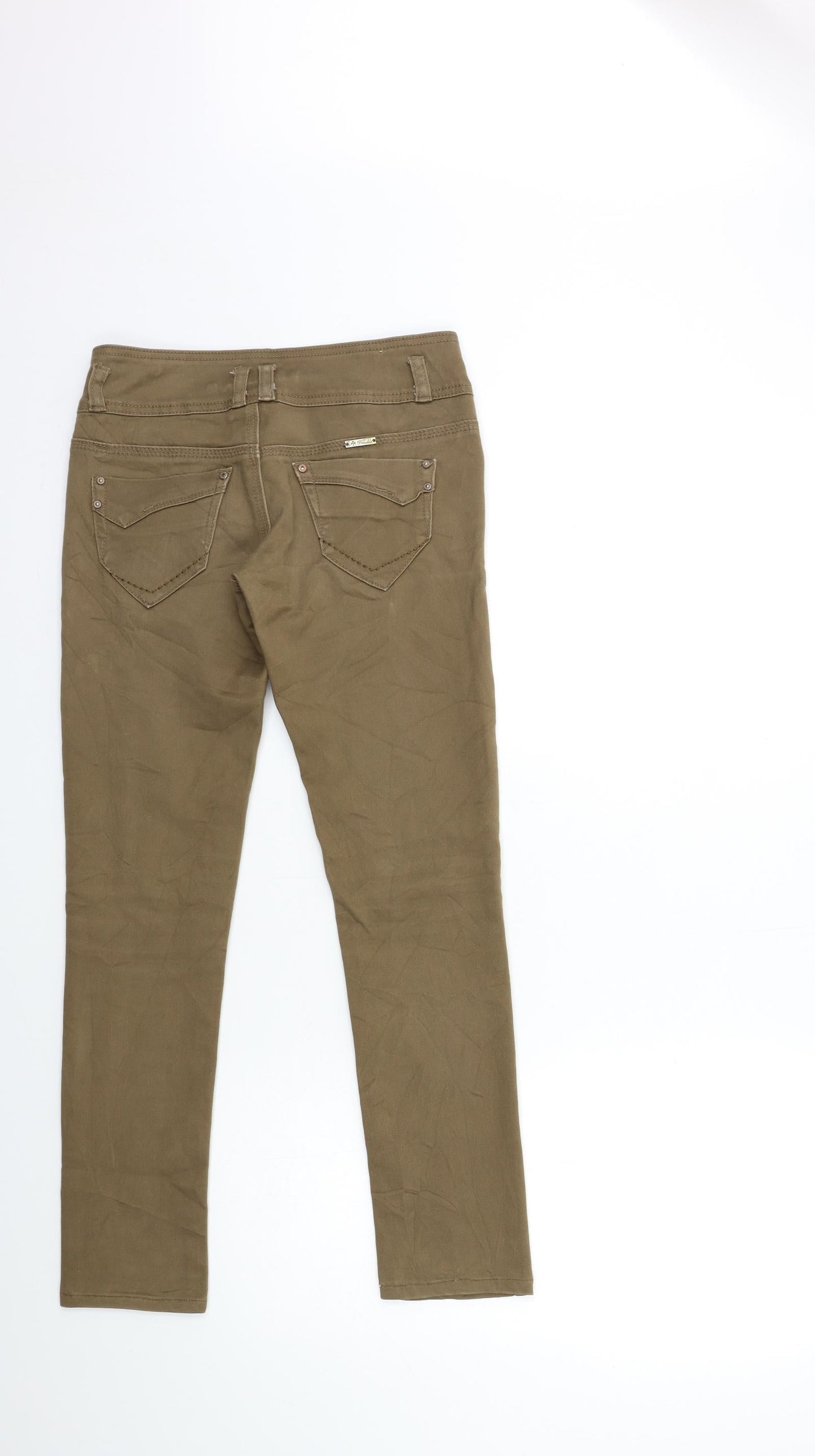Womens UK Size 6 Toxik3 Regular Fit Skinny Brown Jeans