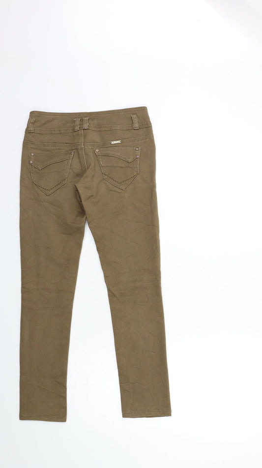 Womens UK Size 6 Toxik3 Regular Fit Skinny Brown Jeans