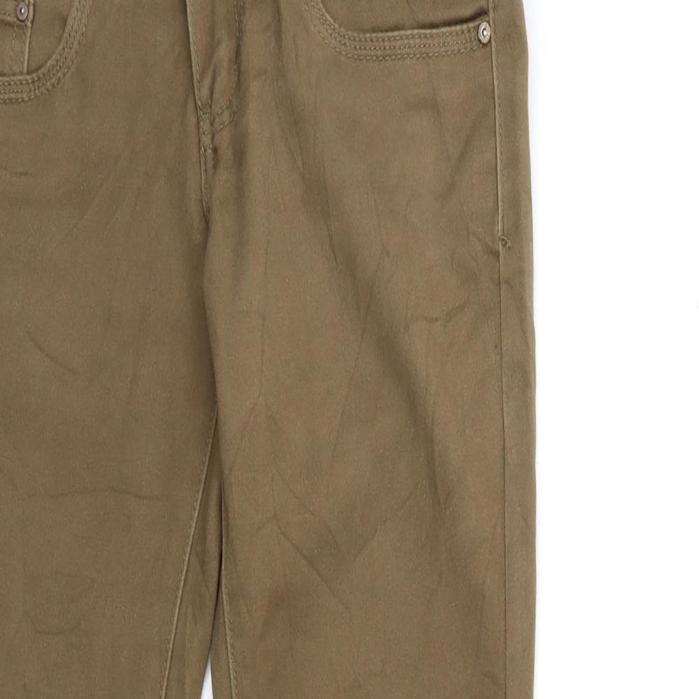 Womens UK Size 6 Toxik3 Regular Fit Skinny Brown Jeans
