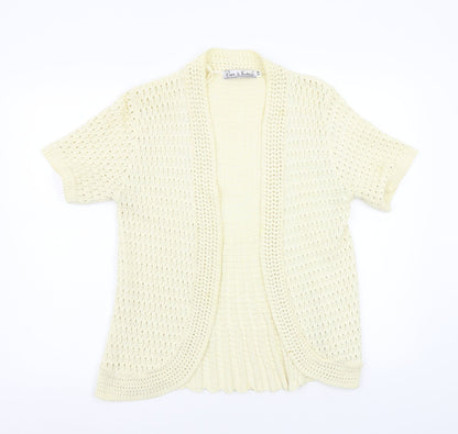 Womens UK Size S pure and natural Beige Cardigan Jumper
