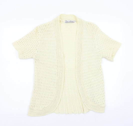 Womens UK Size S pure and natural Beige Cardigan Jumper