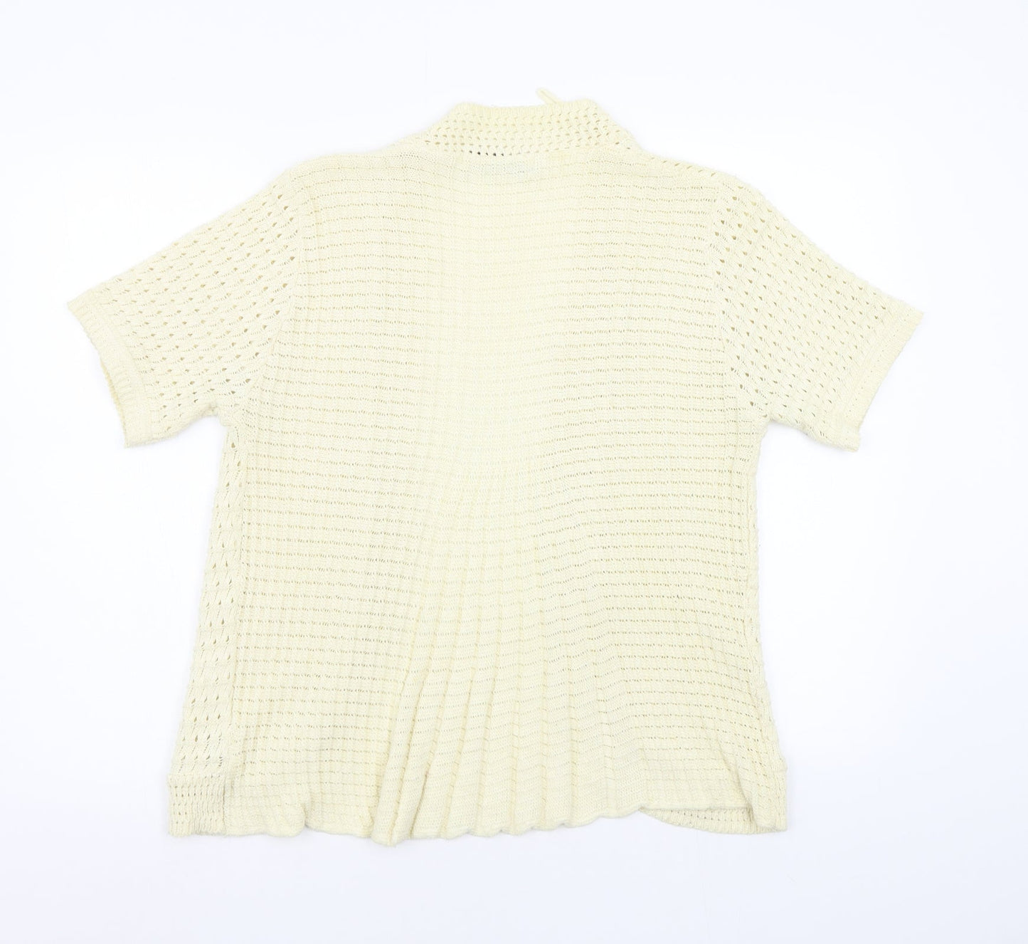 Womens UK Size S pure and natural Beige Cardigan Jumper
