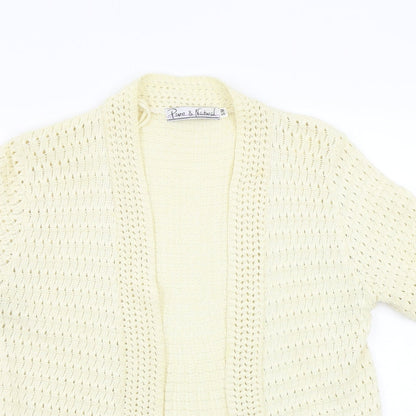 Womens UK Size S pure and natural Beige Cardigan Jumper