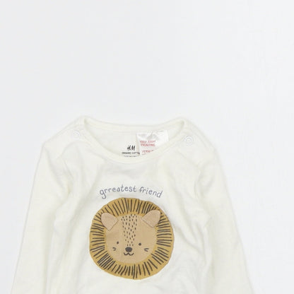 H&M Baby White   Babygrow One-Piece Size 0-3 Months