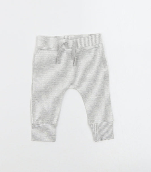 Asda George Girls Multicoloured Striped  Jogger Trousers Size 0-3 Months