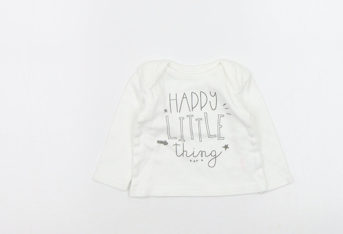 Studio Baby White   Basic T-Shirt Size 0-3 Months