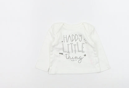 Studio Baby White   Basic T-Shirt Size 0-3 Months