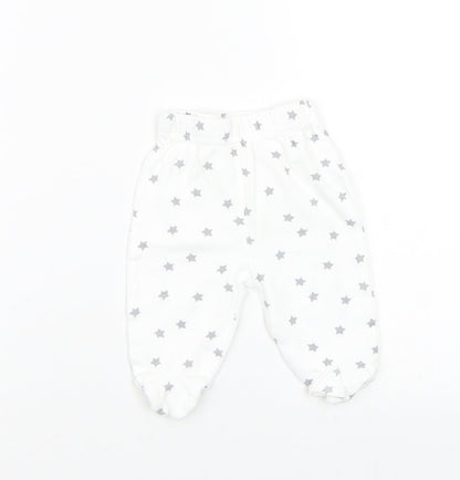 Studio Baby White   Jogger Trousers Size 0-3 Months