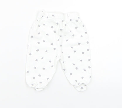 Studio Baby White   Jogger Trousers Size 0-3 Months