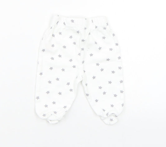 Studio Baby White   Jogger Trousers Size 0-3 Months