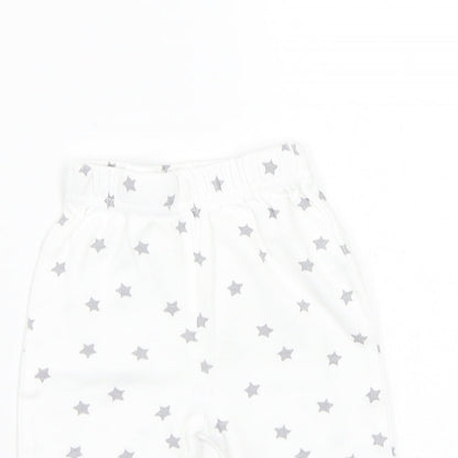 Studio Baby White   Jogger Trousers Size 0-3 Months