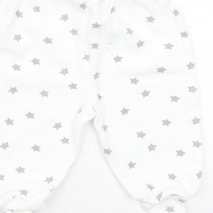 Studio Baby White   Jogger Trousers Size 0-3 Months