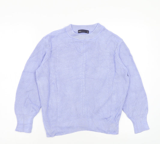 Womens UK Size S M&S Blue Pullover Jumper