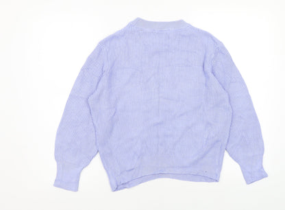 Womens UK Size S M&S Blue Pullover Jumper
