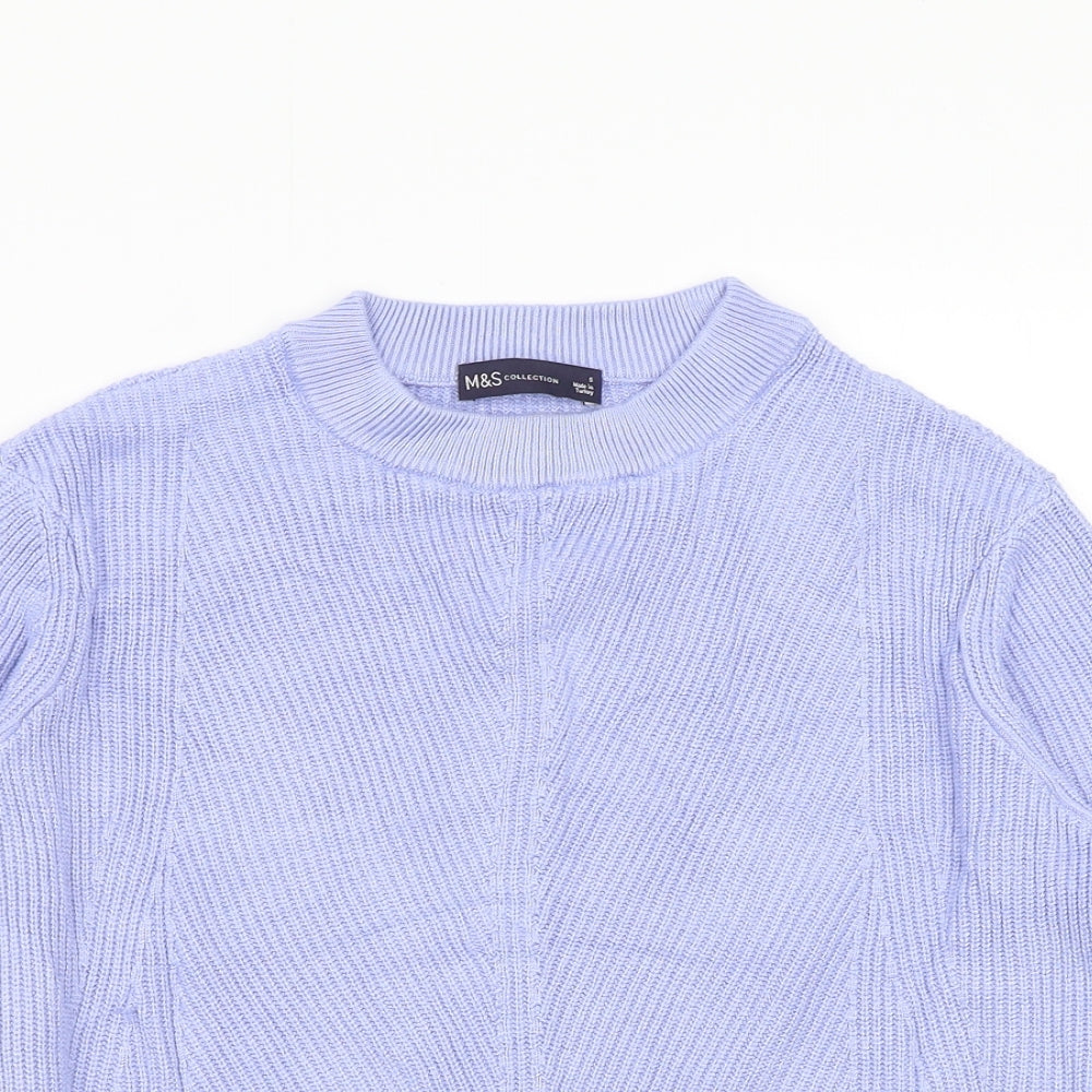 Womens UK Size S M&S Blue Pullover Jumper