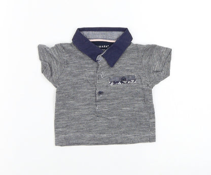 Primark Boys Grey   Basic Polo Size 0-3 Months