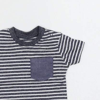 Primark Boys Multicoloured Striped  Basic T-Shirt Size 0-3 Months