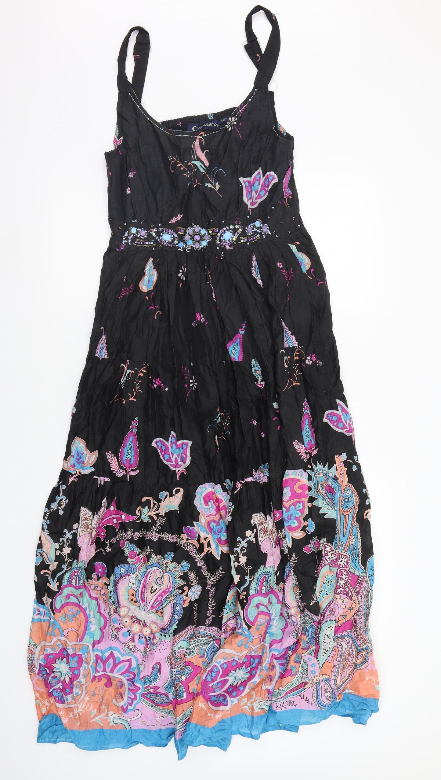 casual and co Womens Multicoloured Geometric  Fit & Flare  Size XS