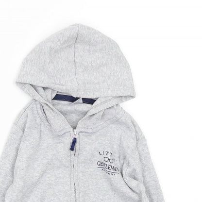 little gentelmen Boys Grey   Full Zip Jumper Size 24 Months