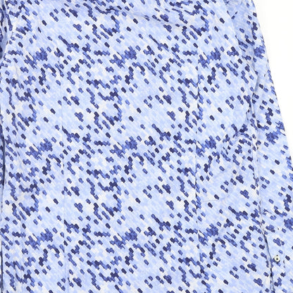 steel&jelly Mens Blue Geometric   Button-Up Size S