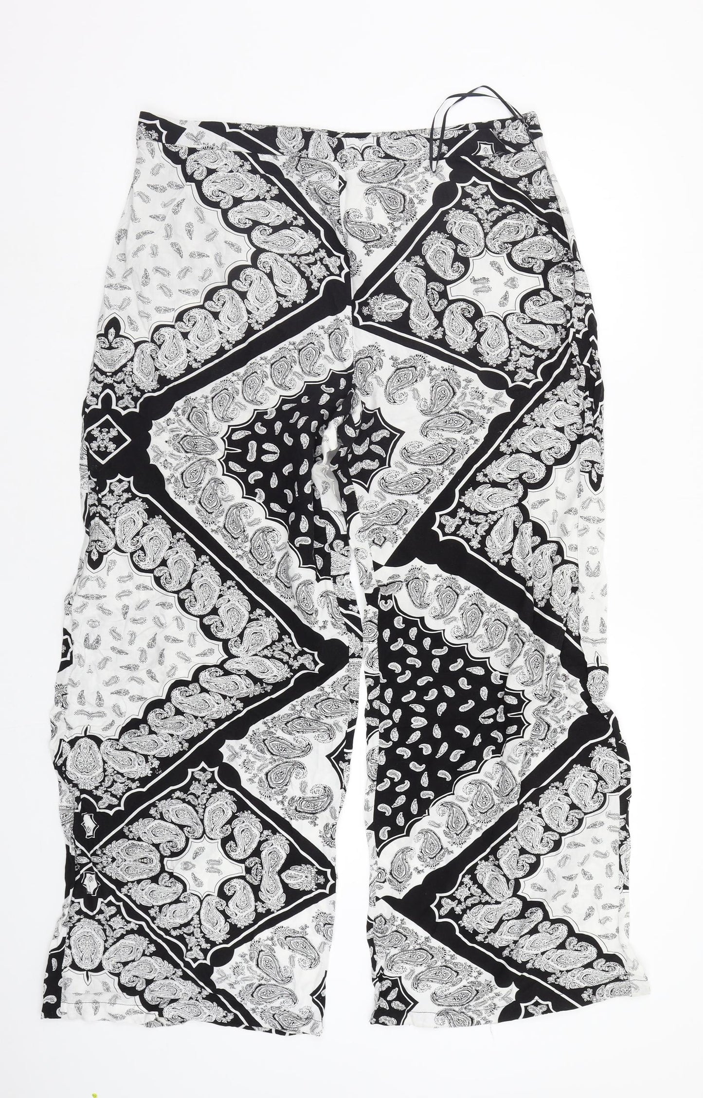 Select Womens Multicoloured Geometric  Trousers  Size 14 L28 in