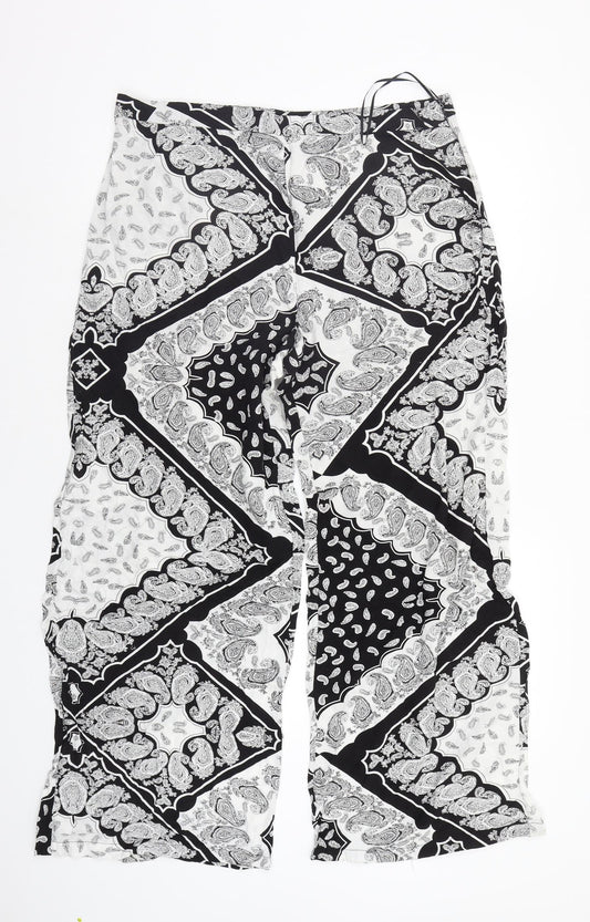 Select Womens Multicoloured Geometric  Trousers  Size 14 L28 in