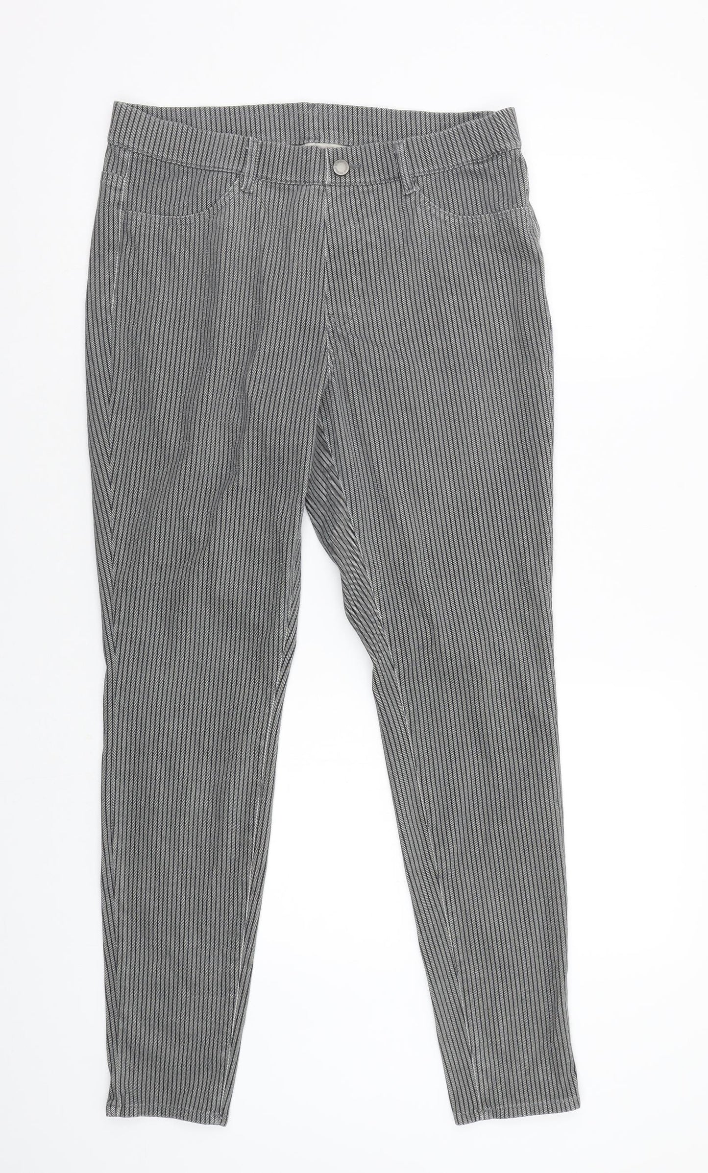 Womens UK Size S Preworn Regular Fit Jegging Multicoloured Trousers