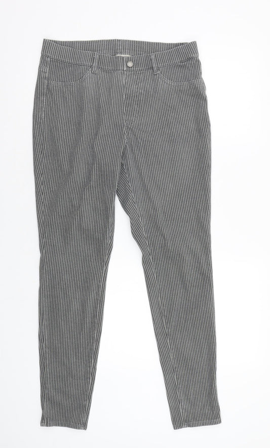 Womens UK Size S Preworn Regular Fit Jegging Multicoloured Trousers