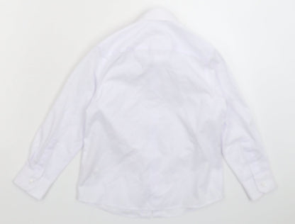 Marks and Spencer Boys White   Basic Button-Up Size 5-6 Years  - School