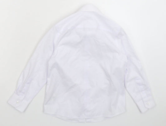 Marks and Spencer Boys White   Basic Button-Up Size 5-6 Years  - School