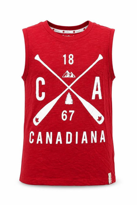 Canadiana Boys Red   Basic Tank Size 7-8 Years