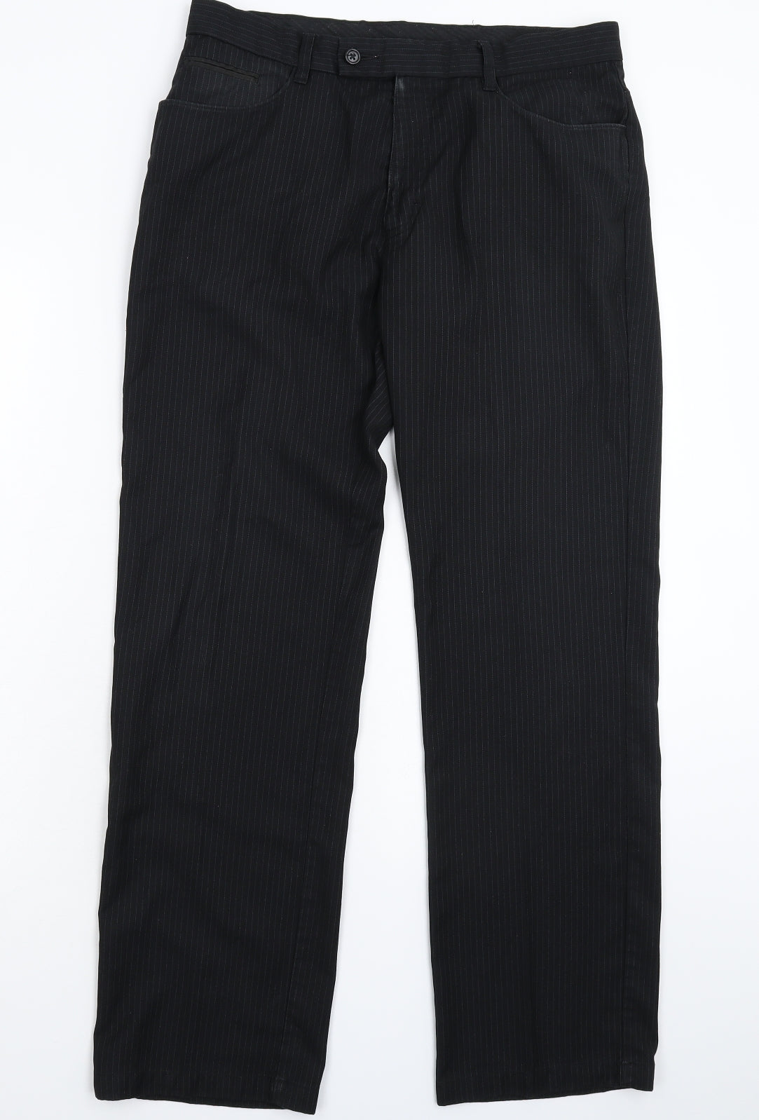 NEXT Mens Blue Striped  Dress Pants Trousers Size 32 L30 in
