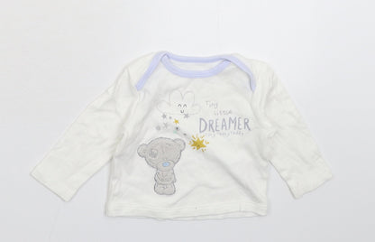 Me To You Baby White   Basic T-Shirt Size 3-6 Months