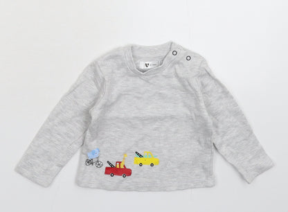 Very Baby Grey   Basic T-Shirt Size 3-6 Months