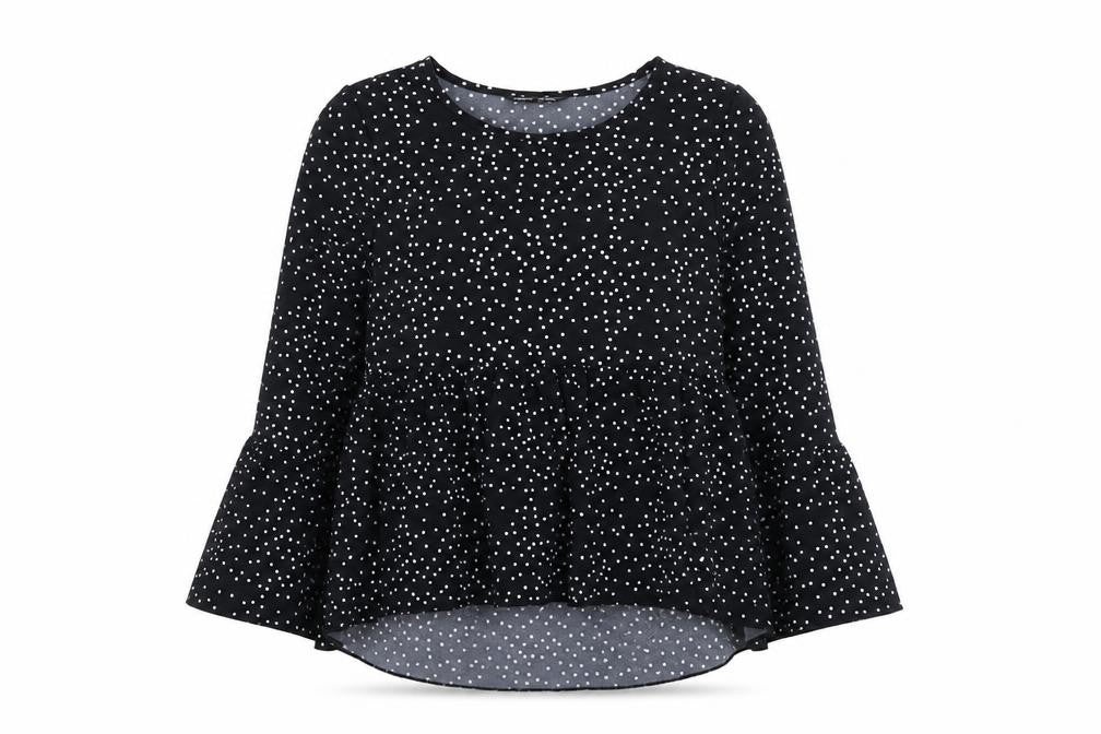 Womens UK Size S SheIn Black Basic Blouse