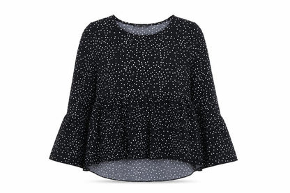 Womens UK Size S SheIn Black Basic Blouse