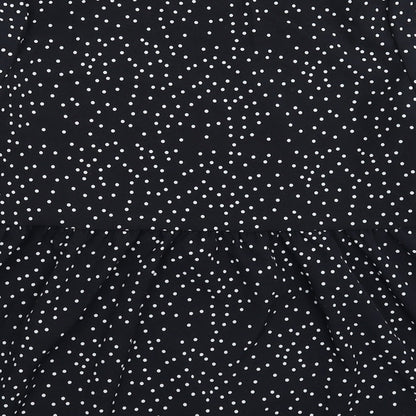 SheIn Womens Black Polka Dot  Basic Blouse Size S