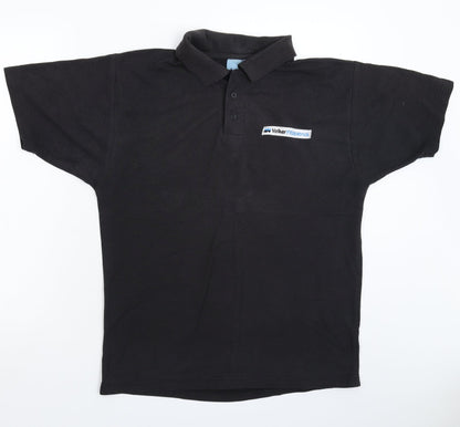 Active Mens Black    Polo Size M
