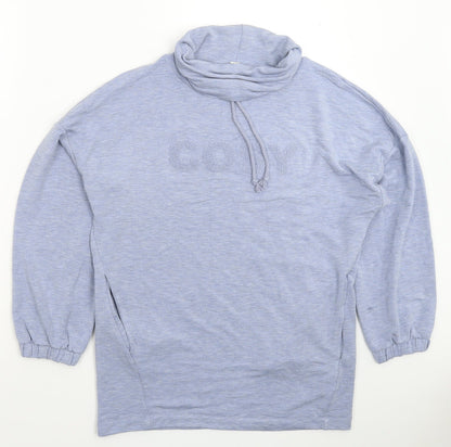 Womens UK Size 10 Marks and Spencer Blue Pullover Hoodie