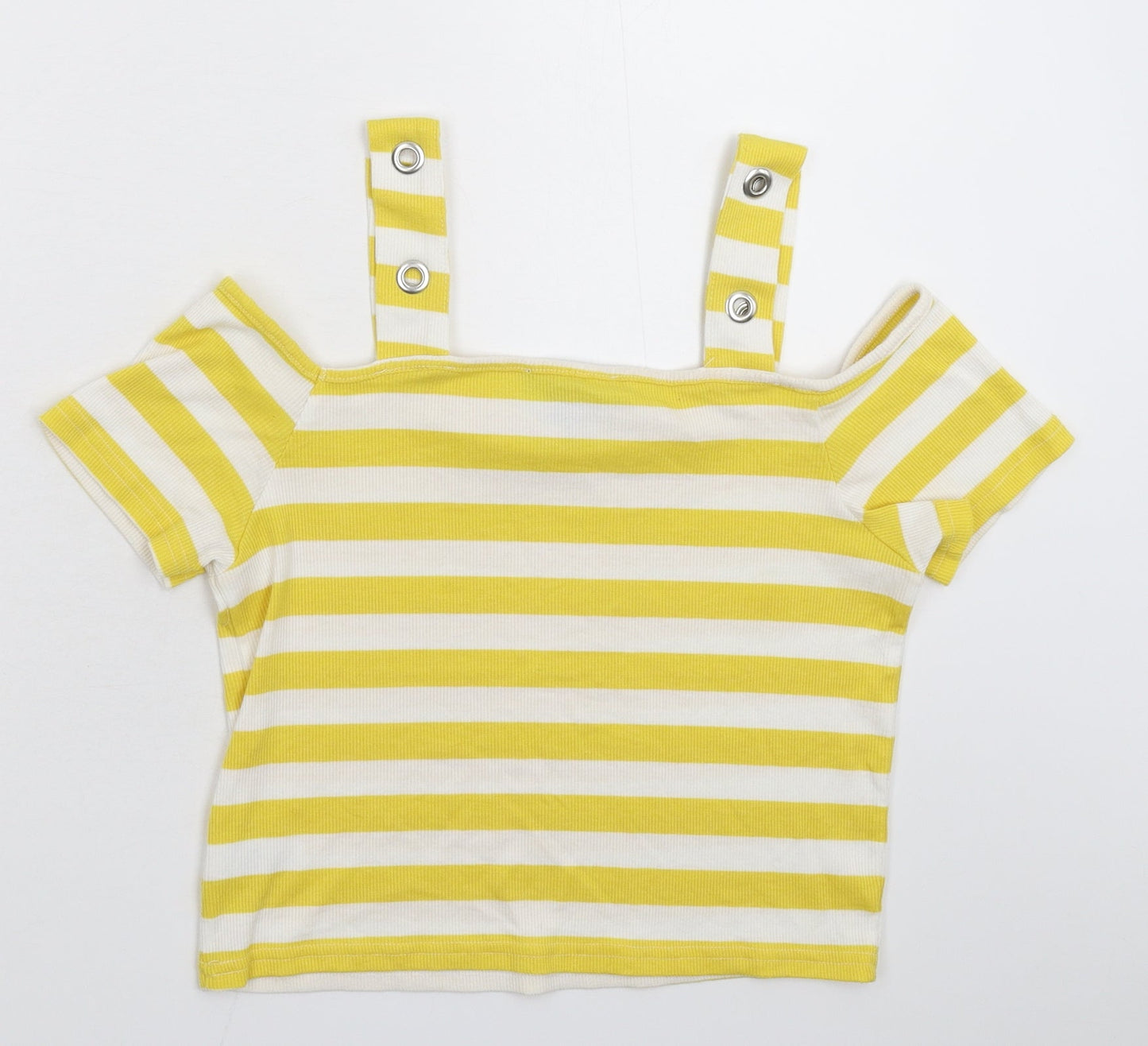 Atmosphere Womens Yellow Striped  Basic T-Shirt Size 16
