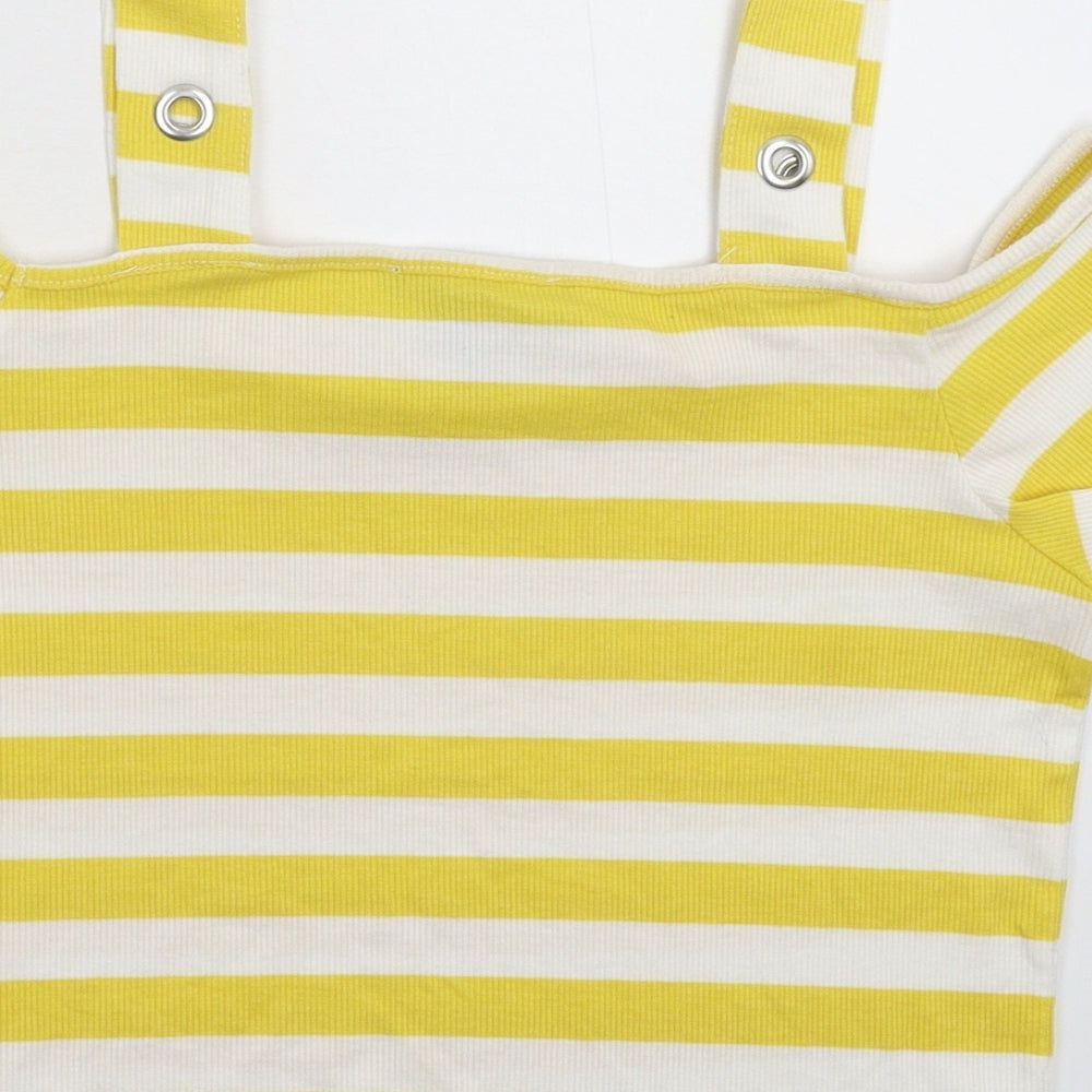 Atmosphere Womens Yellow Striped  Basic T-Shirt Size 16