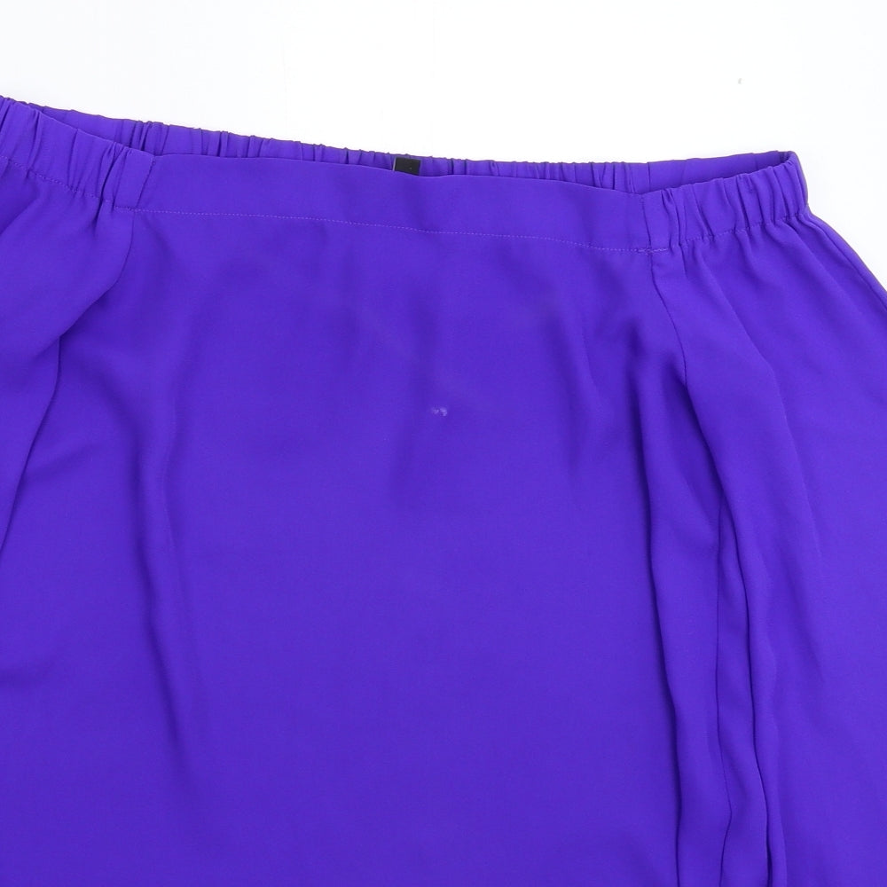 Womens UK Size 8 New Look Blue Basic Blouse