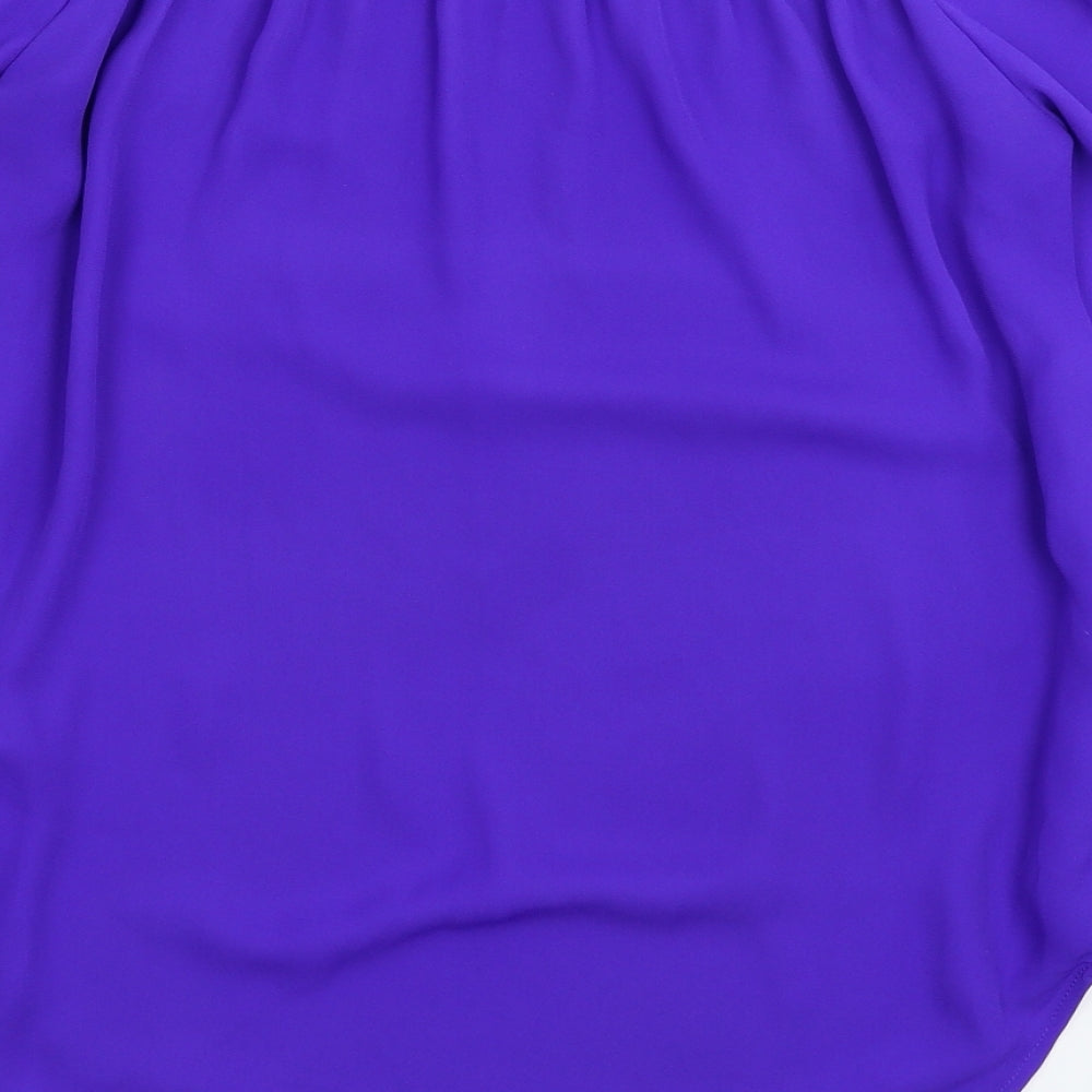 Womens UK Size 8 New Look Blue Basic Blouse